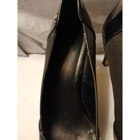 Calvin Klein Brie BlackPatent/Elastic Pump Heels Womens 9.5M POINTED TOE - Picture 12 of 16